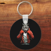 Wolf Boxer Boxing Mixed Martial Arts Kickboxing  キーホルダー (正面)