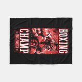 Wolf Boxing Champ _ Boxer Fighter Motivation  フリースブランケット (正面(横))