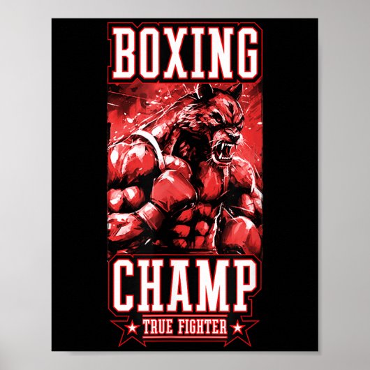 Wolf Boxing Champ _ Boxer Fighter Motivation  ポスター (正面)