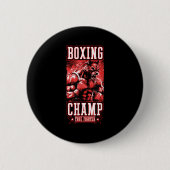 Wolf Boxing Champ _ Boxer Fighter Motivation  缶バッジ (正面)