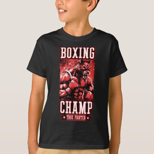 Wolf Boxing Champ _ Boxer Fighter Motivation  Tシャツ (正面)