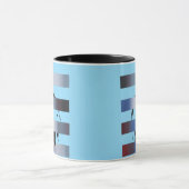 Wolf Breaking Through Color Stripes – Bold Graphic マグカップ (中央)