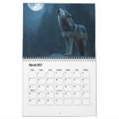 Wolf Calendar カレンダー (3月 2027)
