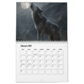 Wolf Calendar カレンダー (2月 2027)