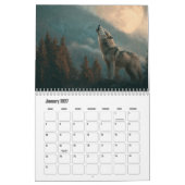 Wolf Calendar カレンダー (1月 2027)