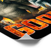 Wolf Certified Gooner Funny Bootleg Meme Dad Papa ポスター (角)