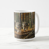Wolf coffee Mug 11 0z or 15 0z. style 1 コーヒーマグカップ (正面右)