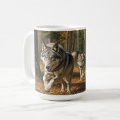 Wolf coffee Mug 11 0z or 15 0z. style 1 コーヒーマグカップ (正面左)