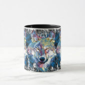 Wolf Coffee Mug - Retro Wolf Polygon マグカップ (中央)