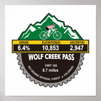 WOLF CREEK PASS- RIO GRANDE NF, CO -"MOUNTAIN" ポスター
