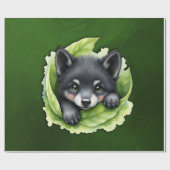 Wolf cub in the green:  ラッピングペーパー (フラット)