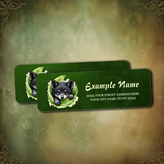 Wolf cub in the green ラベル