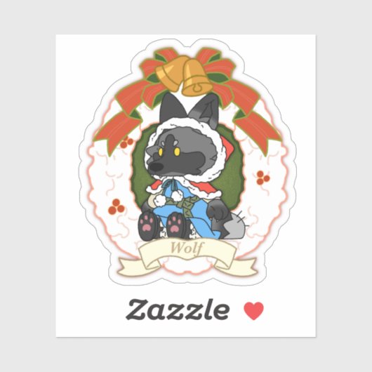 wolf Custom-Cut Vinyl Sticker シール (シート)