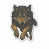 Wolf Cut-out Sticker シール (正面)
