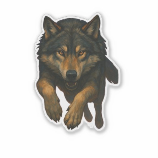 Wolf Cut-out Sticker シール (正面)