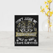 Wolf Dont Judge Me You Cant Handle  カード (黄色い花)