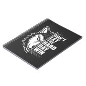 Wolf Don't Let The Hard Day Win Quote Art ノートブック (左側)