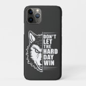 Wolf Don't Let The Hard Day Win Quote Art Case-Mate iPhoneケース (裏)