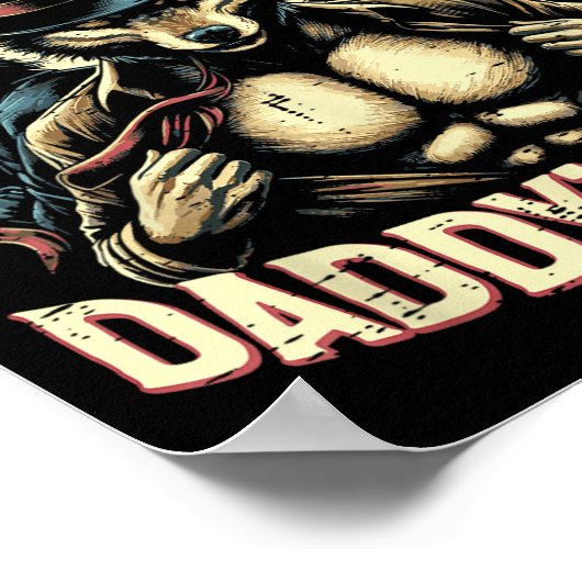 Wolf Dont Worry Kitten Daddys Here Meme Cringe Men ポスター (角)