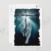 WOLF & EAGLEワイルドライフシリーズ ポストカード (正面/裏面)