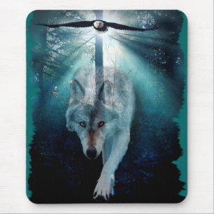 WOLF & EAGLEワイルドライフシリーズ マウスパッド