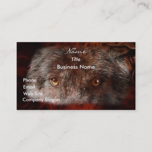 WOLF EYES野生動物サポーターの名刺 名刺 (正面)