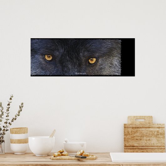 WOLF EYES Wildlife Art Poster ポスター (キッチン)