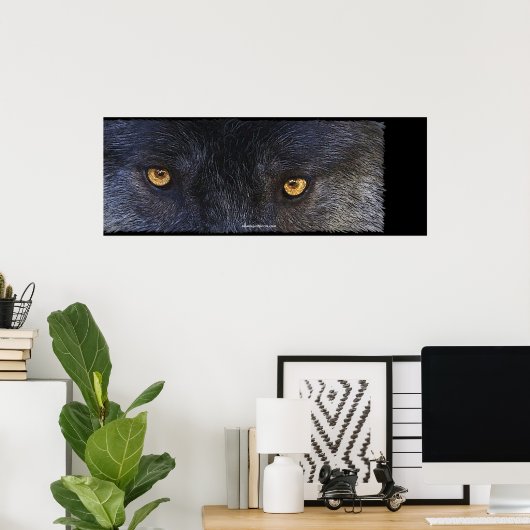 WOLF EYES Wildlife Art Poster ポスター (ホームオフィス)