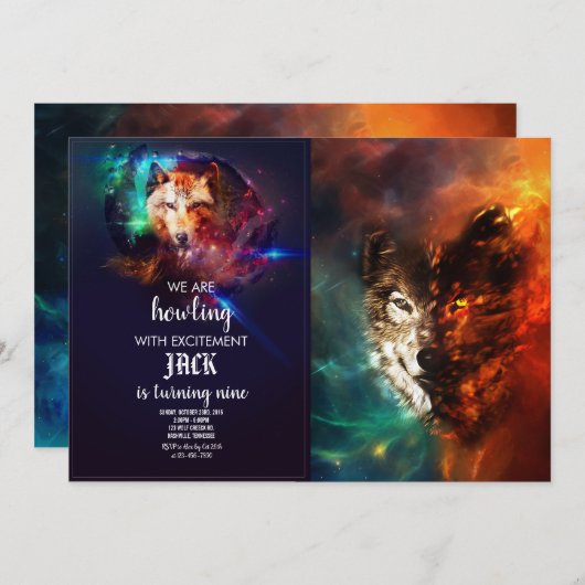 Wolf fire and ice 招待状 (正面/裏面)