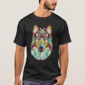 Wolf  For Men Wolf  Wolf  Women Wolf Moon Tシャツ (正面)