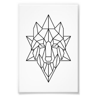 Wolf geometric art Wall Art Décor Posters  フォトプリント