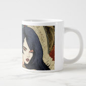 Wolf Geschenk Frau Jugendstil Russland Ornament ジャンボコーヒーマグカップ (右)