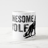 Wolf Geschenk Retro Spruch Vintage Natur Hund ジャンボコーヒーマグカップ (正面)