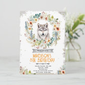 Wolf girl birthday Party Invitation 招待状 (スタンド正面)
