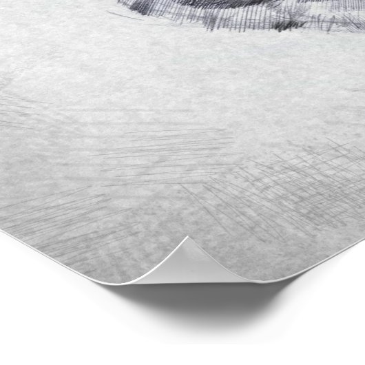 Wolf - Graphic Drawing ポスター (角)