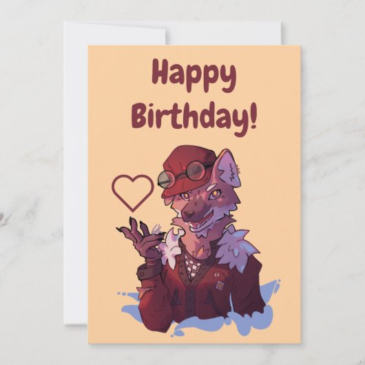Wolf happy birthday カード (正面)