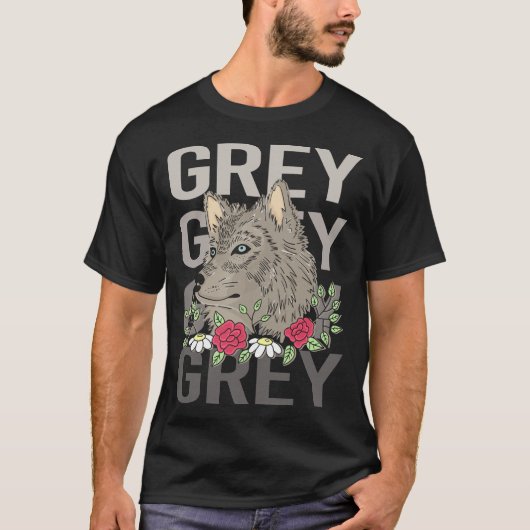 Wolf Head - グレイという名前 Tシャツ (正面)