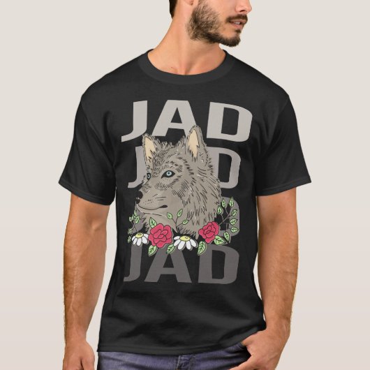 Wolf Head - Jad 名前 Tシャツ (正面)
