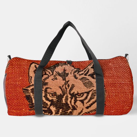 Wolf Head on Red ダッフルバッグ (裏面)