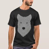 Wolf head predator face imprint with wild animal   tシャツ (正面)
