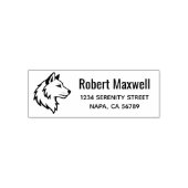Wolf Head Profile Return Address セルフインキングスタンプ (デザイン)