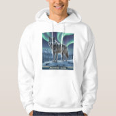 Wolf Hoodie 🐺❄️ | Northern Lights Art パーカ (正面)