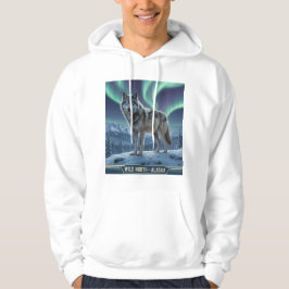 Wolf Hoodie 🐺❄️ | Northern Lights Art パーカ