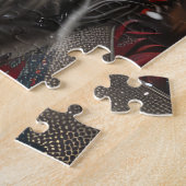 Wolf Hound Dog Christmas Festive ジグソーパズル (側面)