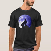 Wolf Howling at Moon Tシャツ (正面)
