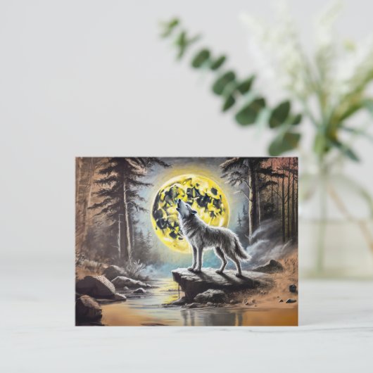 Wolf Howling at the Full Moon ポストカード (スタンド正面)