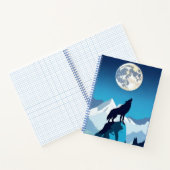Wolf Howling at the Full Moon Journal ノートブック (内部)