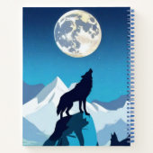 Wolf Howling at the Full Moon Journal ノートブック (裏面)