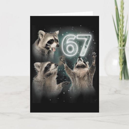 Wolf Howling At The Moon 67 6 7 Halloween 67 Wolf カード (正面)