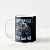 Wolf If They Talk Behind Your Back Fart Funny Crin コーヒーマグカップ (左)